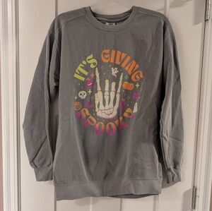 Comfort Colors Halloween Spooky Gray Sweatshirt